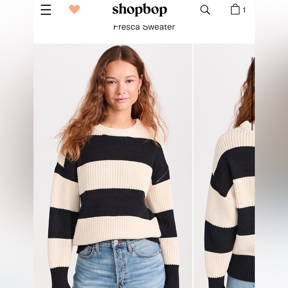 Z Supply Fresca sweater XL. Brand new! Black and white!